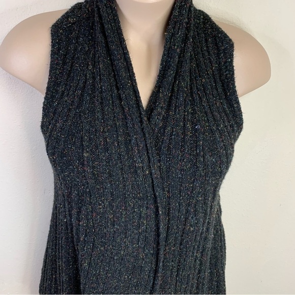 Large Maurices Black Multicolored Sleeveless Shrug Sweater Knit Open Front - Picture 4 of 9